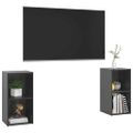 vidaXL TV skrinky 2 ks, lesklé sivé 72x35x36,5 cm, kompozitné drevo
