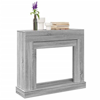 vidaXL Obloženie krbu sivá sonoma 100x30x87,5 cm kompozitné drevo