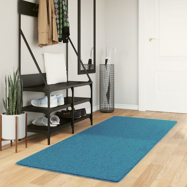 vidaXL Koberec OVIEDO krátky vlas tyrkysový 80x200 cm