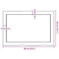 vidaXL Stolová doska 60x40x(2-4) cm neošetrený masív živé hrany