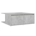 vidaXL Konferenčný stolík betónový sivý 80x80x31cm drevotrieska