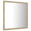 vidaXL Kúpeľňové zrkadlo s LED, dub sonoma 40x8,5x37 cm, akryl