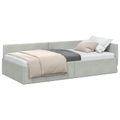 vidaXL Rohový rám postele Svetlosivá 80 cm x 200 cm Zamat
