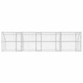 vidaXL Psí kennel 4 ks Strieborná 8 x 2 x 2 m Pozinkovaná oceľ