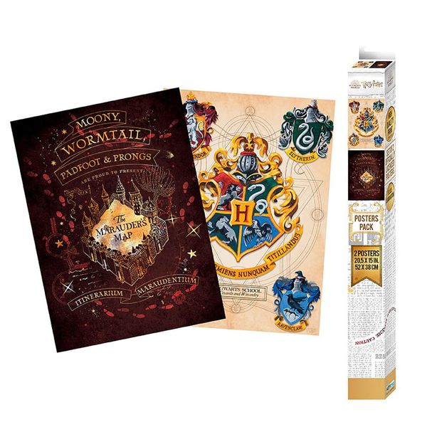 Sada plagátov Harry Potter - Erb a Pobertov plán (2 ks)