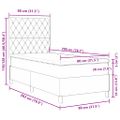 vidaXL Posteľ s pružinovým rámom Svetlosivá 80 x 200 cm Zamat