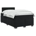 vidaXL Posteľ boxspring s matracom Čierna 120 x 190 cm Zamat