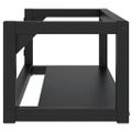 vidaXL Nástenný rám na umývadlo čierny 79x38x31 cm železo