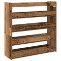 vidaXL Regál na topánky staré drevo 80x25x81 cm spracované drevo