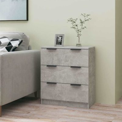 vidaXL Komoda betónová sivá 60x30x70 cm spracované drevo