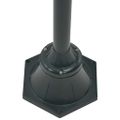 vidaXL Záhradná stĺpová lampa E27 220 cm hliník 2-lampáše tmavozelená