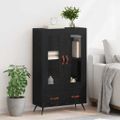 vidaXL Highboard Čierny dub 69,5 x 31 x 115 cm