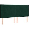 vidaXL Posteľný rám boxsping s matracom tmavozelený 160x200 cm zamat