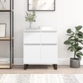 vidaXL Komoda biela 60x35x70 cm spracované drevo