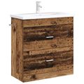 vidaXL Skriňa pod umývadlo do kúpeľne Staré drevo 78,5 x 37,5 x 81 cm