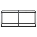 vidaXL Konzolový stolík priehľadný 180x35x75 cm tvrdené sklo