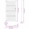 vidaXL Záhradná brána čierna 100x200 cm oceľový krížový dizajn
