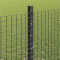 vidaXL Zvarené pletivo s podperami 10 x 1,2 m PVC potiahnutá oceľ Sivá