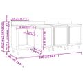 vidaXL Gastro pracovný stôl so skrinkami 240x60x96 cm nehrdzavejúca oceľ
