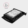 AXAGON RHD-P25, hliníkový rámeček pre 2x 2.5" HDD/SSD do 3.5" pozície alebo PCI záslepky Rámeček, interný, kovový, pre 2x 2,5" disk, do 3,5" alebo PCI pozície, možnosť inštalácie 80mm ventilátora, čierny