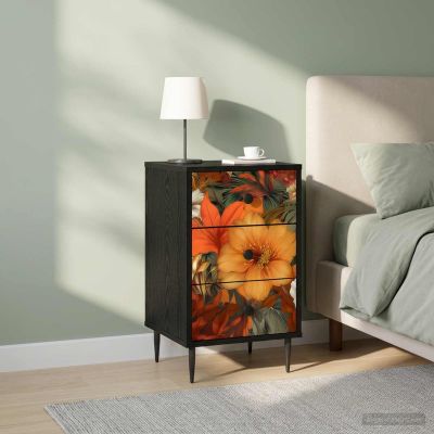vidaXL Nočný stolík GENNEP 2 ks Čierny dub 36 x 33 x 61 cm