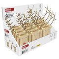 LED dekorácia drevená – sob, 16 cm, 2x AAA, vnútorná, teplá biela, časovač