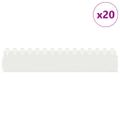 vidaXL Obrubníky trávnika 20 ks 103 x 0,05 x 22 cm Oceľ Biela