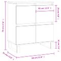 vidaXL Komoda vysoký lesk biela 60x35x70 cm spracované drevo