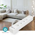 Predlžovací kábel NEDIS WIFIP313EWT SmartLife /2m/Wi-Fi/16A/3680W/4xzásuvka/