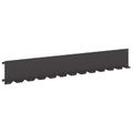 vidaXL Obrubník trávnika 30 ks 102 x 15 x 4 cm Oceľ Čierna