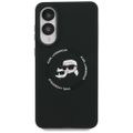 Puzdro Karl Lagerfeld pre Samsung Galaxy S25 Edge MAGNETICKÉ SILIKÓNOVÉ DVOJITÉ HLAVY čierna