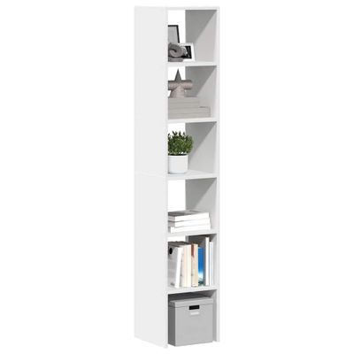 vidaXL Knižnice 2 ks stohovateľné biele 30x30x80 cm kompozitné drevo