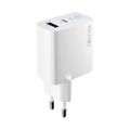 Nabíjačka Forever TC-06-45AC GaN PD QC 1x USB-C 1x USB 45W biela