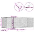 vidaXL Klietka pre psa Strieborná 600 x 200 x 200 cm Pozinkovaná oceľ
