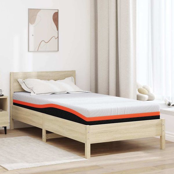 vidaXL Matrac Biela a čierna 100 x 200 cm žakárová tkanina