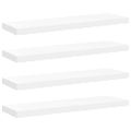 vidaXL Plávajúce nástenné police 4 ks, biele 80x23,5x3,8 cm, MDF