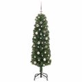 vidaXL Umelý vianočný stromček Zelená 150 cm PVC, oceľ a plast