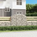 vidaXL Oblúkový gabionový kôš 150x30x120/140cm pozinkované železo
