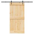 vidaXL Posuvné dvere NARVIK Prírodná a čierna 100 x 210 cm (213,5 cm)