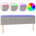 vidaXL Čelo postele s LED bledosivé 160x5x78/88 cm látka