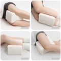 vidaXL Knee Pillow Biely Pamäťová pena a polyester 26 x 21,5 x 15 cm
