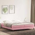 vidaXL Box Spring Posteľ s matracom Ružová 200x210 cm Zamat