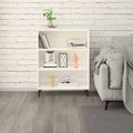 vidaXL Komoda lesklá biela 69,5x32,5x90 cm spracované drevo
