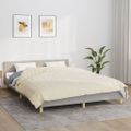 vidaXL Záťažová prikrývka bledokrémová 200x220 cm 9 kg látka