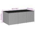 vidaXL Záhradný úložný box hnedý 180x90x70 cm polyratanový