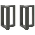 vidaXL Nohy konferenčného stolíka v tvare T, 2 ks, antracitové, 28x25x(42-43) cm, oceľ