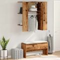 vidaXL Predsieň Old Wood 97,5x37x99 cm Engineered Wood