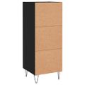 vidaXL Komoda čierna 34,5x34x90 cm spracované drevo