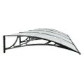 vidaXL Vchodová strieška čierna 400x100 cm polykarbonát