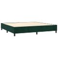 vidaXL Posteľný rám boxsping s matracom tmavozelený 200x200 cm zamat
